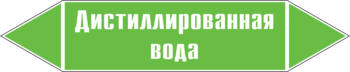 Маркировка трубопровода "дистиллированная вода" (пленка, 252х52 мм) - Маркировка трубопроводов - Маркировки трубопроводов "ВОДА" - Магазин охраны труда Протекторшоп