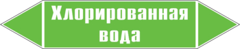 Маркировка трубопровода "хлорированная вода" (пленка, 716х148 мм) - Маркировка трубопроводов - Маркировки трубопроводов "ВОДА" - Магазин охраны труда Протекторшоп