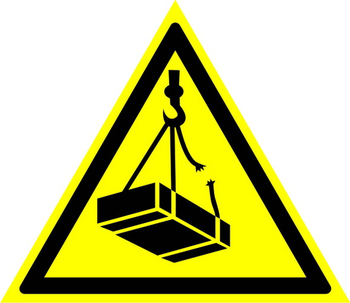 W06 опасно! возможно падение груза (пластик, сторона 200 мм) - Охрана труда на строительных площадках - Знаки безопасности - Магазин охраны труда Протекторшоп