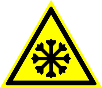 W17 осторожно! холод (пленка, сторона 200 мм) - Знаки безопасности - Предупреждающие знаки - Магазин охраны труда Протекторшоп